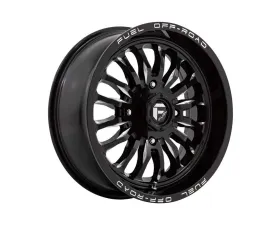 FUEL D821 Arc UTV Wheel 18x7 4x137 13mm Gloss Black Milled