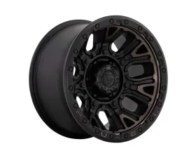 FUEL 1PC D824 Traction Wheel 17x9 6x120 1mm Matte Black w/Double Dark Tint
