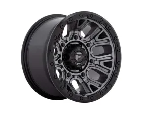FUEL 1PC D825 Traction Wheel 17x9 6x5.5 1mm Matte Gunmetal w/Black Ring