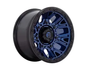 FUEL 1PC D827 Traction Wheel 17x9 6x5.5 1mm Dark Blue w/Black Ring
