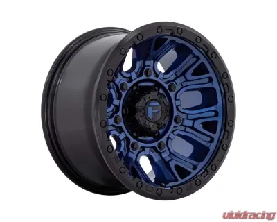 FUEL 1PC D827 Traction Wheel 20x9 8x6.5 1mm Dark Blue w/Black Ring - D82720908250