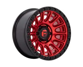 FUEL 1PC D834 Cycle Wheel 17x9 6x5.5 -12mm Candy Red w/Black Ring