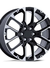 OE Creations PR224 Wheel 22x9 6x139.7 28mm Gloss Black w/Machined Face                                     - 224BM-2295828 - Image 2