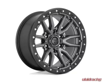 FUEL D680 Rebel Wheel 22x9 6x139.7 20mm Matte Gun Metal Black Bead Ring - D68022908457