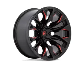FUEL D823 Flame Wheel 20x9 8x180 1mm Gloss Black Milled w/Candy Red