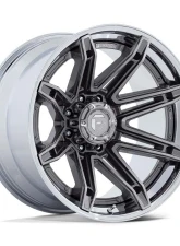 Fuel FC401 Brawl Wheel 22x10 8x165.1 -18mm Platinum w/ Chrome Lip                                     - FC401AP22108018N - Image 2