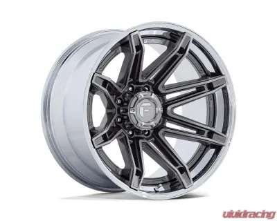 Fuel FC401 Brawl Wheel 22x10 8x165.1 -18mm Platinum w/ Chrome Lip - FC401AP22108018N