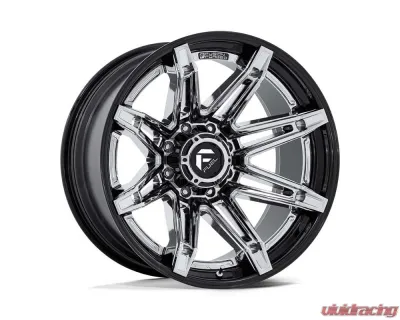 Fuel FC401 Brawl Wheel 22x12 8x180 -44mm Chrome w/ Gloss Black Lip - FC401PB22128844N