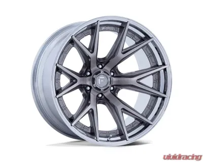 Fuel FC402 Catalyst Wheel 22x12 6x135 -44mm Platinum w/ Chrome Lip - FC402AP22126344N
