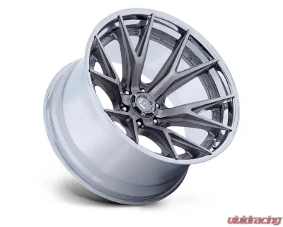 Fuel FC402 Catalyst Wheel 22x12 6x135 -44mm Platinum w/ Chrome Lip - FC402AP22126344N
