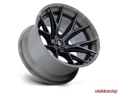 Fuel FC402 Catalyst Wheel 20x10 6x139.7 -18mm Gloss Black w/ Brushed Gray Tint Face & Lip - FC402BT20106818N