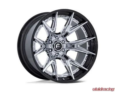Fuel FC402 Catalyst Wheel 20x10 6x139.7 -18mm Chrome w/ Gloss Black Lip - FC402PB20106818N