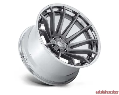 Fuel FC403 Burn Wheel 22x12 6x135 -44mm Platinum w/ Chrome Lip - FC403AP22126344N