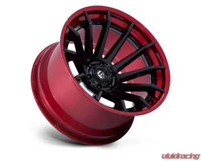 Fuel FC403 Burn Wheel 24x12 6x135 -44mm Matte Black w/ Candy Red Lip - FC403MQ24126344N