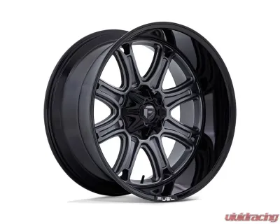 FUEL Off-Road Darkstar Wheel 20x10 5x127/5x139.7 -18mm Matte Gunmetal w/Black Lip - FC853AB20108318N