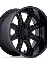 FUEL Off-Road Darkstar Wheel 20x10 8x165.1 -18mm Matte Black w/Gloss Black Lip                                     - FC853MB20108018N - Image 3