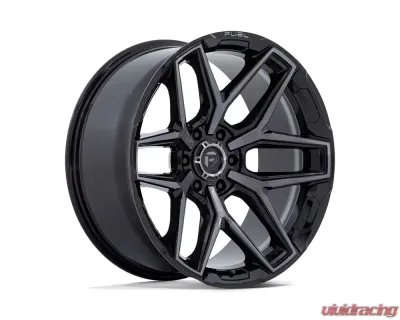 FUEL Off-Road Flux Wheel 20x9 6x114.3 20mm Gloss Black Brushed Face w/Gray Tint - FC854BT20906420
