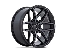 FUEL Off-Road Flux Wheel 22x9.5 6x139.7 20mm Gloss Black Brushed Face w/ Gray Tint