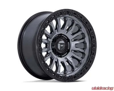 FUEL FC857 Rincon Wheel 17x9 6x139.7 25mm Matte Gunmetal w/ Black Lip - FC857AB17906825