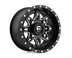 FUEL UTV D567 Lethal Black & Milled 1-Piece Cast Wheel 14x7 4x156 13mm