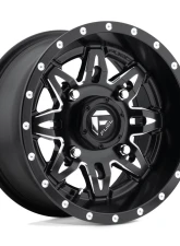 FUEL UTV D567 Lethal Black & Milled 1-Piece Cast Wheel 14x7 4x156 13mm                                     - D5671470A544 - Image 2