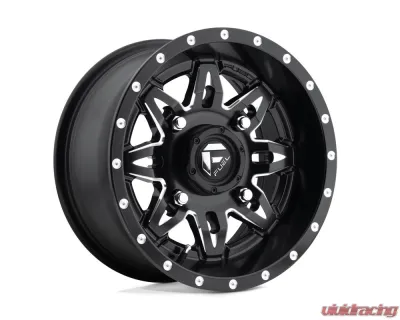 FUEL UTV D567 Lethal Black & Milled 1-Piece Cast Wheel 14x7 4x156 13mm - D5671470A544