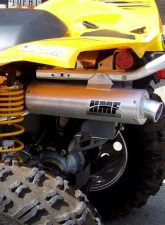 HMF Racing Gun Metal Titan Loud Slip-On Exhaust w/ Billet Endcap Can-Am Outlander 2006-2007                                     - 714233688788 - Image 4