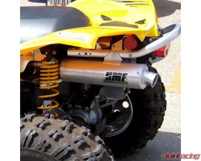 HMF Racing Gun Metal Titan Loud Slip-On Exhaust w/ Billet Endcap Can-Am Outlander 2006-2007 - 714233688788