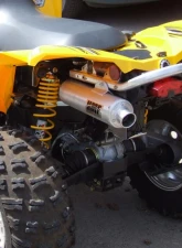 HMF Racing Gun Metal Titan Loud Slip-On Exhaust w/ Billet Endcap Can-Am Outlander 2006-2007                                     - 714233688788 - Image 5