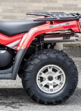 HMF Racing Gun Metal Titan Loud Slip-On Exhaust w/ Billet Endcap Can-Am Outlander 2006-2007                                     - 714233688788 - Image 6