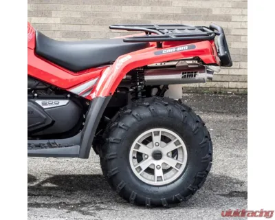 HMF Racing Gun Metal Titan Loud Slip-On Exhaust w/ Billet Endcap Can-Am Outlander 2006-2007 - 714233688788