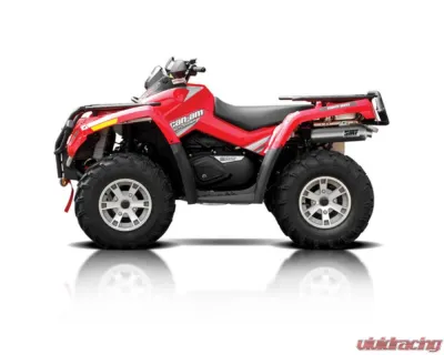 HMF Racing Gun Metal Titan Loud Slip-On Exhaust w/ Billet Endcap Can-Am Outlander 2006-2007 - 714233688788