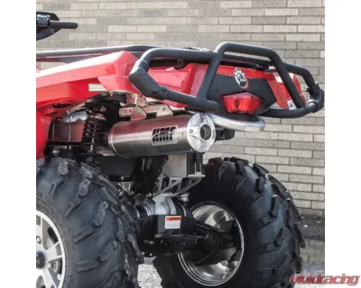 HMF Racing Gun Metal Titan Loud Full Exhaust w/ Billet Endcap Can-Am Outlander 2008-2012 - 714244678888