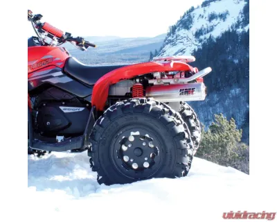 HMF Racing Gun Metal Titan Loud Slip-On Exhaust w/ Billet Endcap Can-Am Outlander | Renegade 2007-2012 - 714283608788