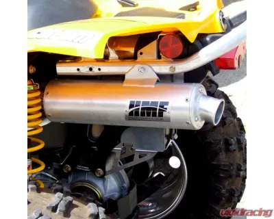 HMF Racing Gun Metal Titan Loud Slip-On Exhaust w/ Billet Endcap Can-Am Outlander | Renegade 2007-2012 - 714283608788