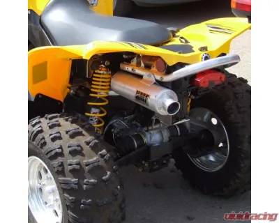 HMF Racing Gun Metal Titan Loud Slip-On Exhaust w/ Billet Endcap Can-Am Outlander | Renegade 2007-2012 - 714283608788