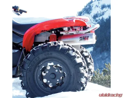 HMF Racing Gun Metal Titan Loud Slip-On Exhaust w/ Billet Endcap Can-Am Outlander | Renegade 2007-2012 - 714283608788