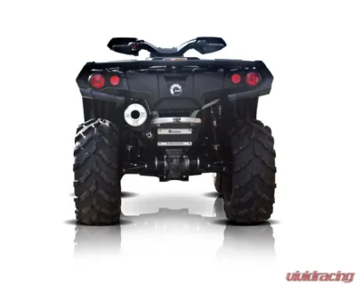 HMF Racing Gun Metal Titan Loud Full Exhaust w/ Billet Endcap Can-Am Outlander 1000 2012-2024 - 714374608888
