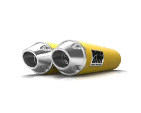 HMF Racing Performance Dual Slip-On Exhaust w/ Polished Euro Endcap Can-Am Renegade 1000 2012-2025