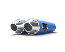 HMF Racing Performance Dual Slip-On Exhaust w/ Polished Euro Endcap Can-Am Renegade 1000 2012-2025