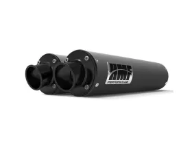 HMF Racing Performance Dual Slip-On Exhaust w/ Black Turn Down Endcap Can-Am Renegade 1000 2012-2025