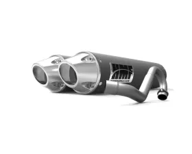 HMF Racing Performance Dual Full Exhaust w/ Polished Euro Endcap Can-Am Renegade 1000 2012-2025