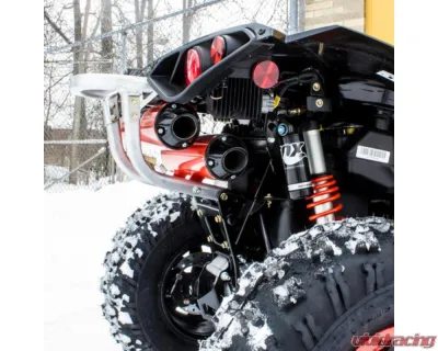 HMF Racing Gun Metal Titan Loud Full Exhaust w/ Billet Endcap Can-Am Renegade 500 | 850 2012-2022 - 714394638888