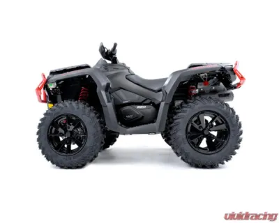 HMF Racing Gun Metal Titan Loud Full Exhaust w/ Billet Endcap Can-Am Outlander 500 | 850 2013-2022 - 714404608888