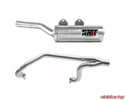 HMF Racing Gun Metal Titan Loud Full Exhaust w/ Billet Endcap Can-Am Outlander 500 | 850 2013-2022 - 714404608888