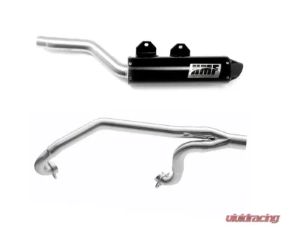 HMF Racing Gun Metal Titan Loud Full Exhaust w/ Billet Endcap Can-Am Outlander 500 | 850 2013-2022 - 714404608888