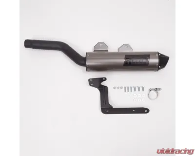 HMF Racing Gun Metal Titan Loud Full Exhaust w/ Billet Endcap Can-Am Outlander 500 | 850 2013-2022 - 714404608888