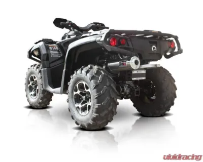 HMF Racing Gun Metal Titan Loud Full Exhaust w/ Billet Endcap Can-Am Outlander 500 | 850 2013-2022 - 714404608888