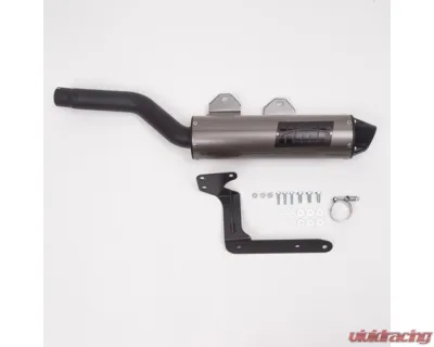 HMF Racing Gun Metal Titan Loud Full Exhaust w/ Billet Endcap Can-Am Outlander Max 2013-2024 - 714474608888