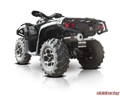 HMF Racing Gun Metal Titan Loud Full Exhaust w/ Billet Endcap Can-Am Outlander Max 2013-2022 - 714484608888